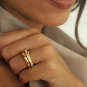New Elegant 18k gold filled  Gold Women's Ring